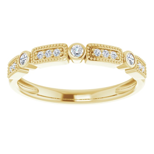 14K Yellow 1/10 CTW Natural Diamond Stackable Ring